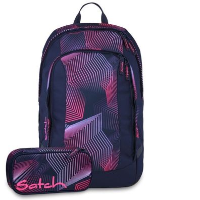 satch Air Set aus air + Schlamperbox AirBsc-2025, Seismic Pink, Mädchen & Jungen