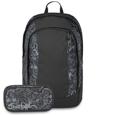 satch Air Set aus air + Schlamperbox AirBsc-2025, Street Ink, Mädchen & Jungen