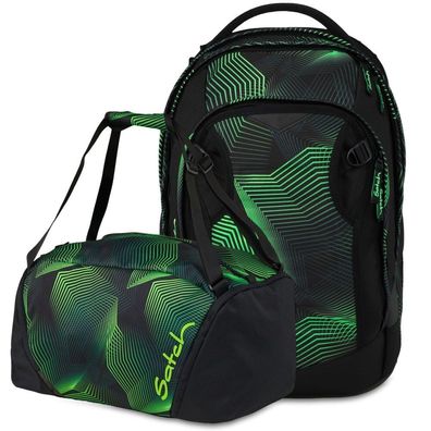 satch Match Plus Set Matchplus + Sporttasche MatpDuf-26, Seismic Green, Mädch