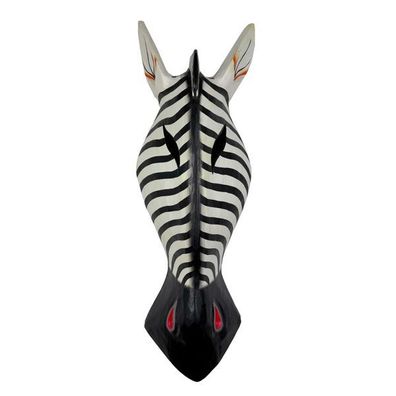 Maske ZEBRA aus Holz, Größe 50 cm, Holz-Maske aus Bali, Wandmaske