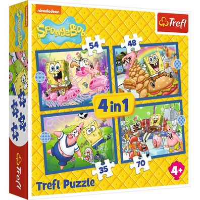 TREFL Puzzle SpongeBobs Leben 4in1 (35.48.54,70 dls)