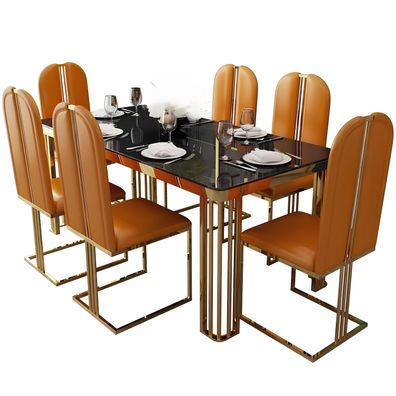 Esstisch Marmor Imitat Esstische Esszimmer Tische Tisch Design Edelstahl Möbel