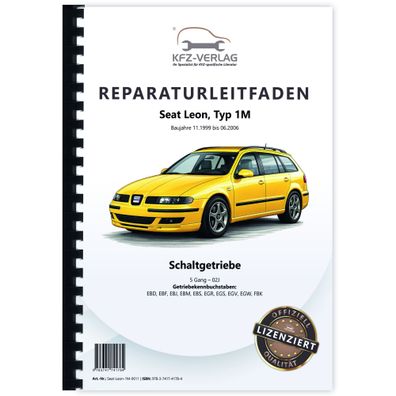 Seat Leon Typ 1M 1999-2006 5 Gang Schaltgetriebe 02J Kupplung Reparaturanleitung