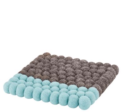 Cilio Untersetzer LANA DUE braun-türkis quadratisch 470451