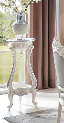 Ständer Blumen Luxus Klasse Echtholz Handarbeit Barock Rokoko Blumenständer