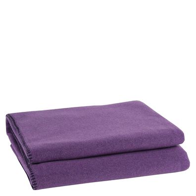 Zoeppritz Basis Soft-Fleece aubergine blanket 490 65% Polyester, 35% Viscose 110x1