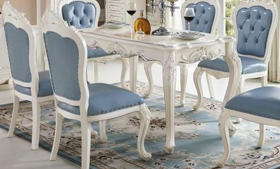 Esszimmer Lehnstuhl Barock neu Echtholz Luxus Sessel Stuhl Stühle Wohnzimmer