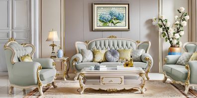 Klassischer Dreisitzer 230cm chesterfield ledersofa sofa polster couchen sofa