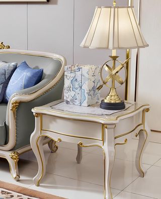 Design Klassische Echtholz Beistelltisch Sofa Wohnzimmer Tisch Möbel Barock