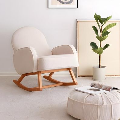 Wohnzimmer Sessel Polstersessel Einsitzer Sitzer Stoff Weiß Moderne