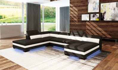 Multifunctional Corner Sofa U-Form Couch Living Room Furniture With LED Couches