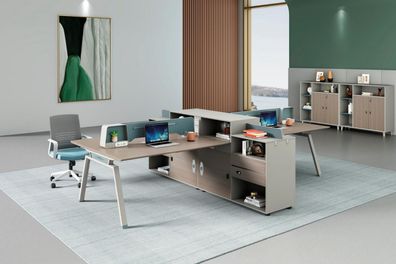 Schreibtischsystem Teamarbeitsplatz Bürotisch Workstation Co Working Tisch Insel