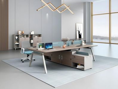 Bürotisch Schreibtischsystem Workstation Co Working Tisch Insel Teamarbeitsplatz