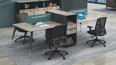 Gruppenschreibtisch Teamarbeitsplatz Tisch Möbel Kommode Schreibtisch 4 Personen