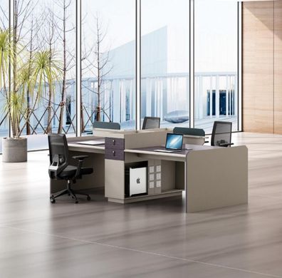 Gruppenschreibtisch Teamarbeitsplatz Gemeinschaftsschreibtisch Tisch Möbel 4pers