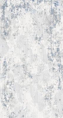 Designer Teppich Retro Gealtert Wohnzimmerteppich Kurzflor Raute Blau Teppiche