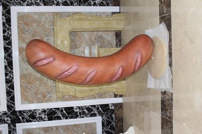 Skulptur Würstchen Wurst 190cm Aufsteller Metzger Laden Bude Restaurant Sofort