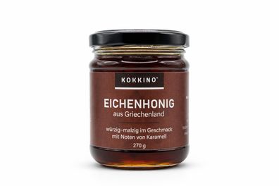 Griechischer Eichenhonig - kräftiger Waldhonig naturbelassen 270 g Glas | Kokkino