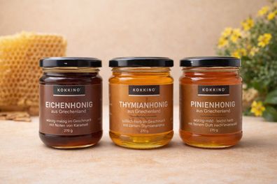 Griechischer Thymianhonig aus Kreta - aromatischer Blütenhonig 270 g | Kokkino