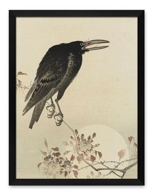 Rabe im Mondschein Kunstdruck Poster Druckbild Leinwanddruck G115156