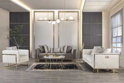 Sitzgarnitur Sofagarnitur Polster Couch Couchen Sofa Möbel Einrichtung 3 + 3 + 1