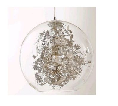 Impressionen Lampe Deckenleuchte St. Barth Metall Glas Silber