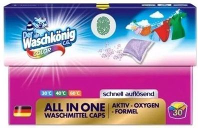 Waschkönig Color Waschmittelkapseln – 30 Stück