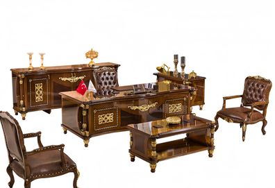Luxus Möbel Arbeitszimmer Büroeinrichtung Office Büro Set Klassisch 6tlg