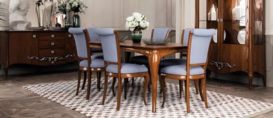 Stühle Wohnzimmer Esszimmer Lehnstuhl Polsterstuhl ohne Armlehne Luxus Sessel