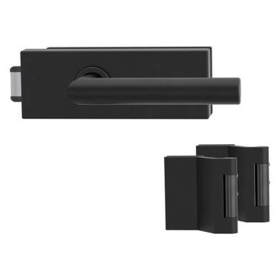 Griffwerk Glastürbeschlagset Puristo S Griffpaar LUCIA PROF Graphitschwarz div. Ausf