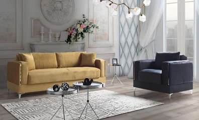 Sofagarnitur 3 + 1 Sitzer Modern Relax Sessel Modern Stil 2tlg Luxus Wohnzimmer