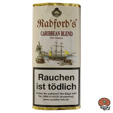Radford´s Caribbean Blend Pfeifentabak - Tabak 50g Pouch (ehem. Old Rum Royal)