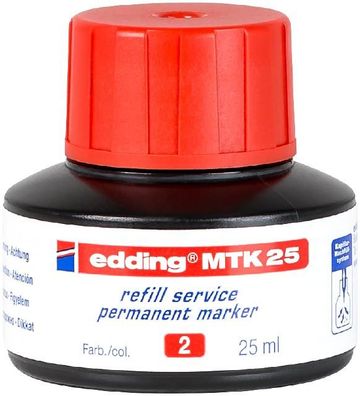edding MTK 25 Nachfülltinte Permanentmarker rot