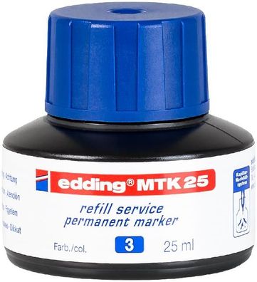 edding MTK 25 Nachfülltinte Permanentmarker blau