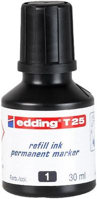 edding T 25 Nachfülltinte Permanentmarker schwarz