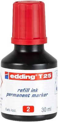 edding T 25 Nachfülltinte Permanentmarker rot