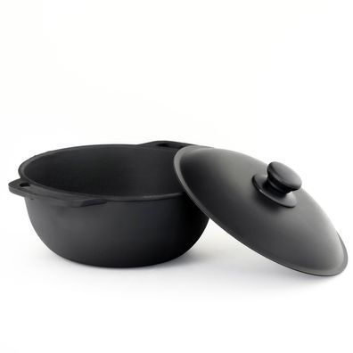 Gusseisen Topf 5L Gusseiserner Topf Ø 26cm Kochtopf aus Gusseisen mit Deckel