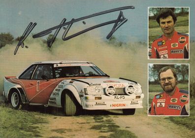 Klaus Fritzinger Sieger Tour dÈuropa 1978 und 1979 Toyota Celica 2000 GT Autogramm
