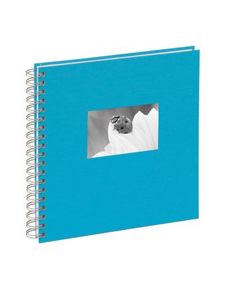 Pagna Spiralalbum 24x25cm Passep. Stoffeinband 50S aqua