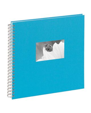 Pagna Spiralalbum 31x32cm Passep. Stoffeinband 40S aqua