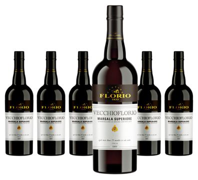 6 x Cantine Florio Vecchio Florio Marsala Superiore Secco