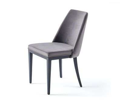 Grau Luxus Polsterstuhl Stuhl Küchenstuhl Esszimmerstuhl Holzstuhl Stühle