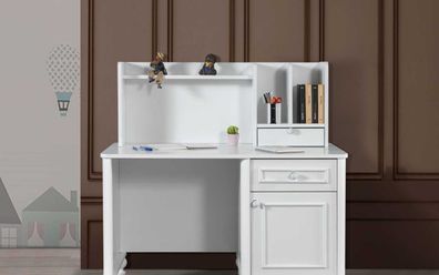 Moderner Weißer Schreibtisch Kinderzimmer Möbel Exklusiver Holztisch