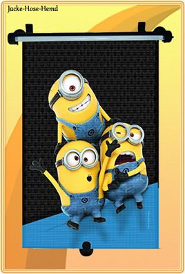 Auto Sonnenrollo Minions Sonnenschutz KFZ Rollo Ich-Einfach unverbesserlich NEU