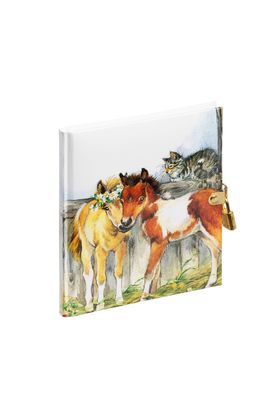 Tagebuch Little Friends 128S mit Schloß blanko