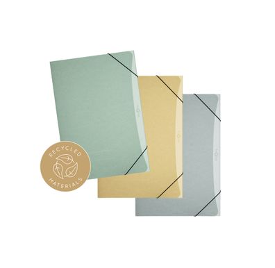 Gummizugmappe A3 Style Soft eco 3 Einschlagklappen sort