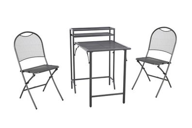 Balkonset Rodu - Streckmetall - 2 Stühle mit Tisch