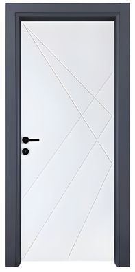 Weiße Moderne Kompletttür Designer Schwarzer Rahmen Hochwertige Tür