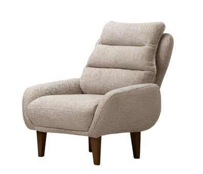 Exklusiver Beiger Relaxsessel Designer Wohnzimmer Polstersessel