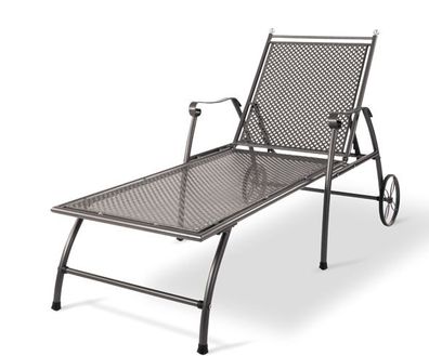 Sonnenliege Excelsior in eisengrau, Metall thermosint beschichtet